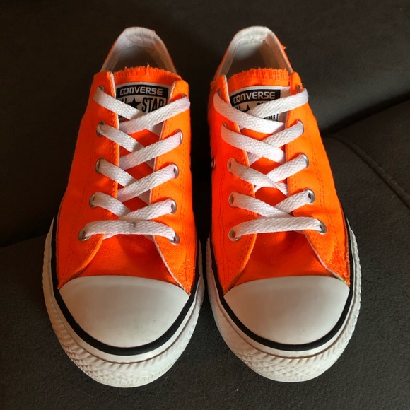 neon orange converse